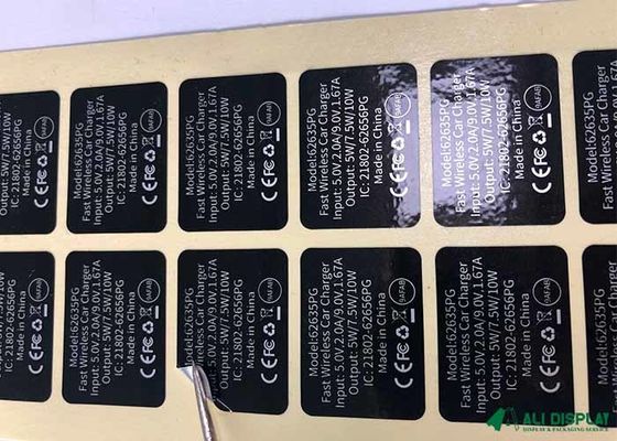 برچسب برچسب چسب BOPP PDF 10mm CMYK Black Label Sticker